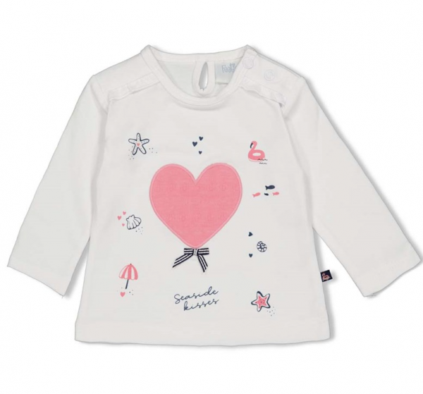 Feetje - Langarmshirt weiß `Herz`